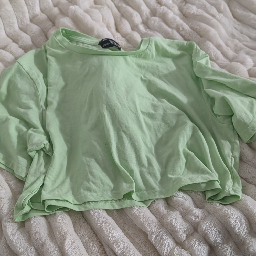 Essentials Light Green Crop Top